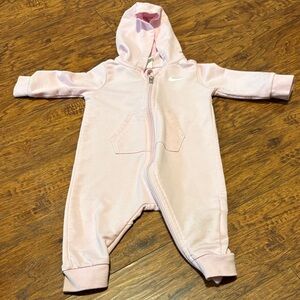 Nike Light Pink Hooded Kids Footie
